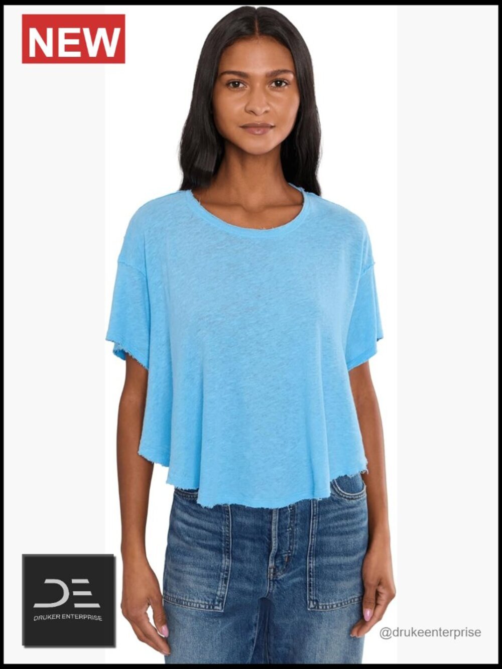 Oversized Swing Tee Crew Neck Short Sleeve 100% Cotton